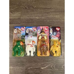 NIB TY McDonald’s Beanie Babies Erin Maple Britannia Glory The Bears 97/98 Set